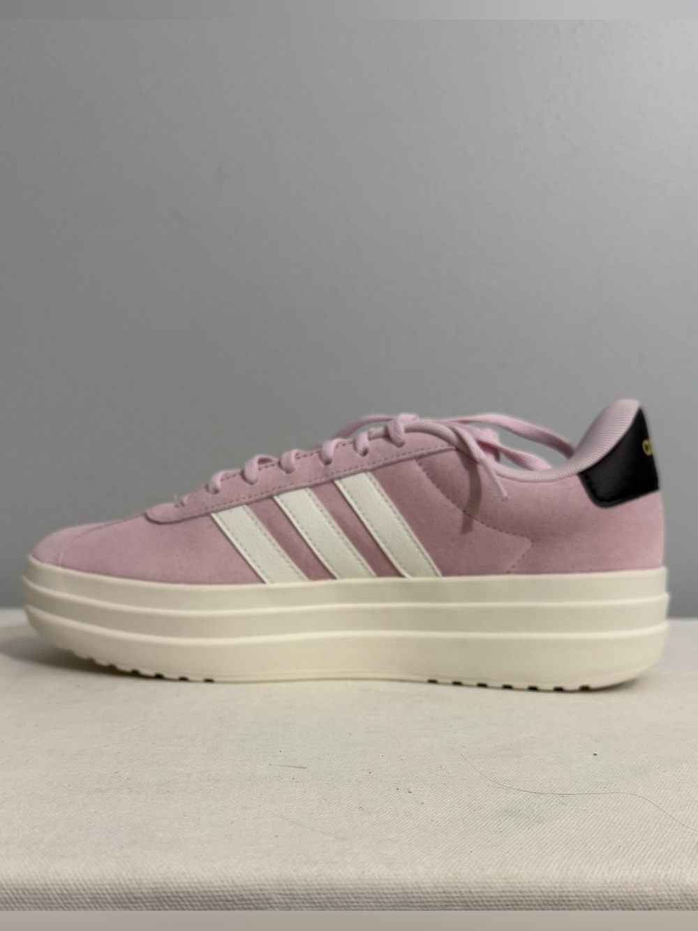 Adidas VL Court Bold Sneakers Women’s Pink Suede Platform Size 9 Shoes NWOB - Picture 6 of 14
